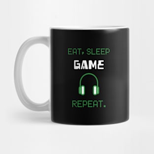 Eat Sleep Game Repeat ( White) Mug